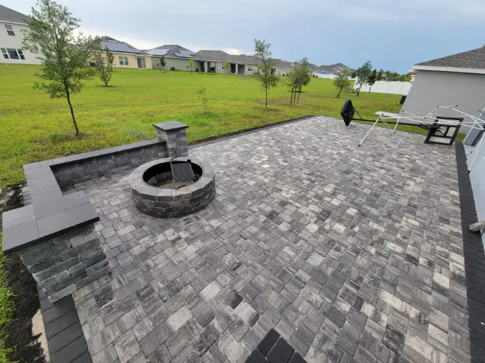 Fire Pit and Pavers Patio