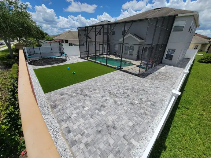 Paver and Artificial Turf